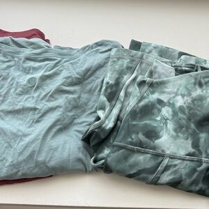 Lululemon top (1) and leggings (2)